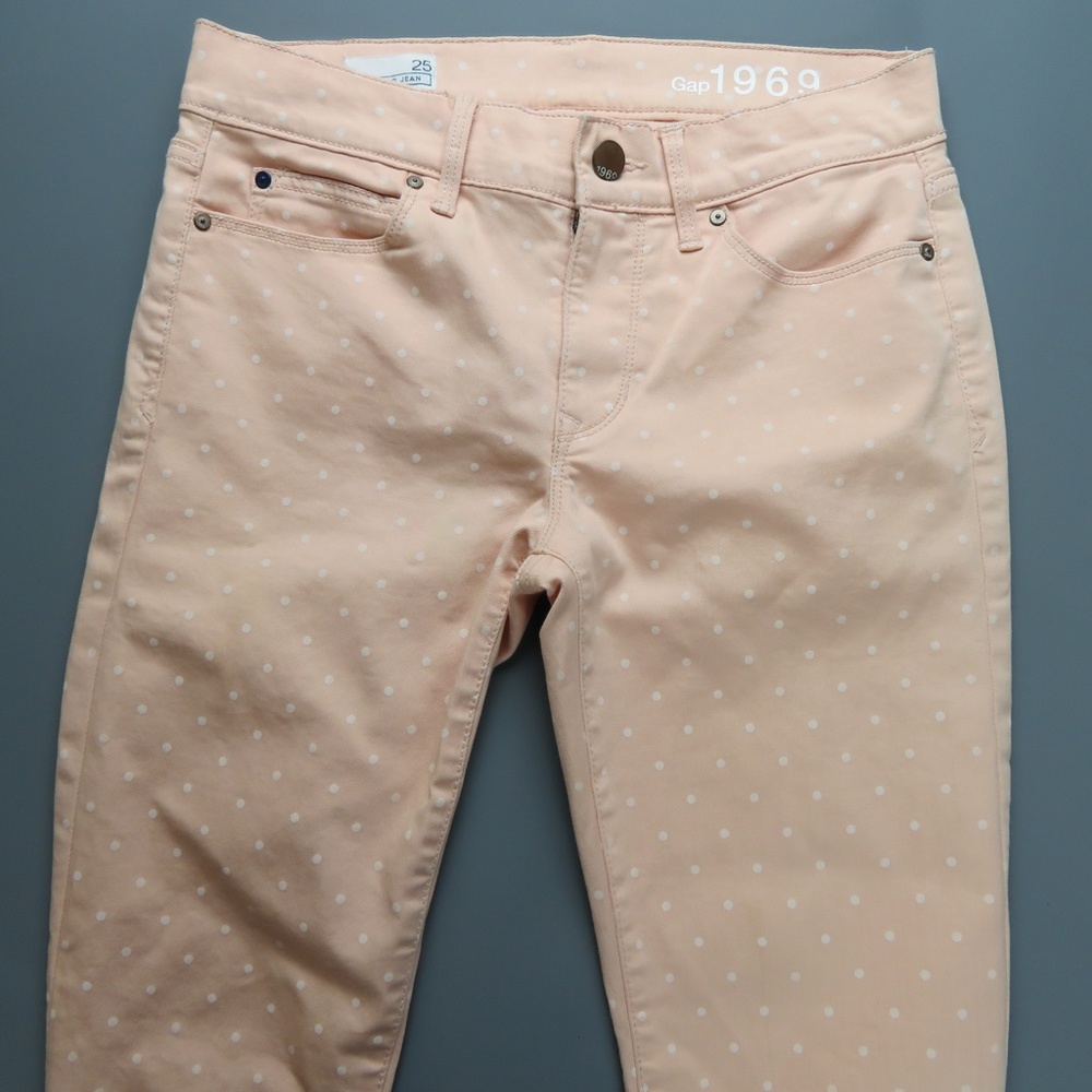 GAP 1969 Pale Peach Dots Legging Jeans
